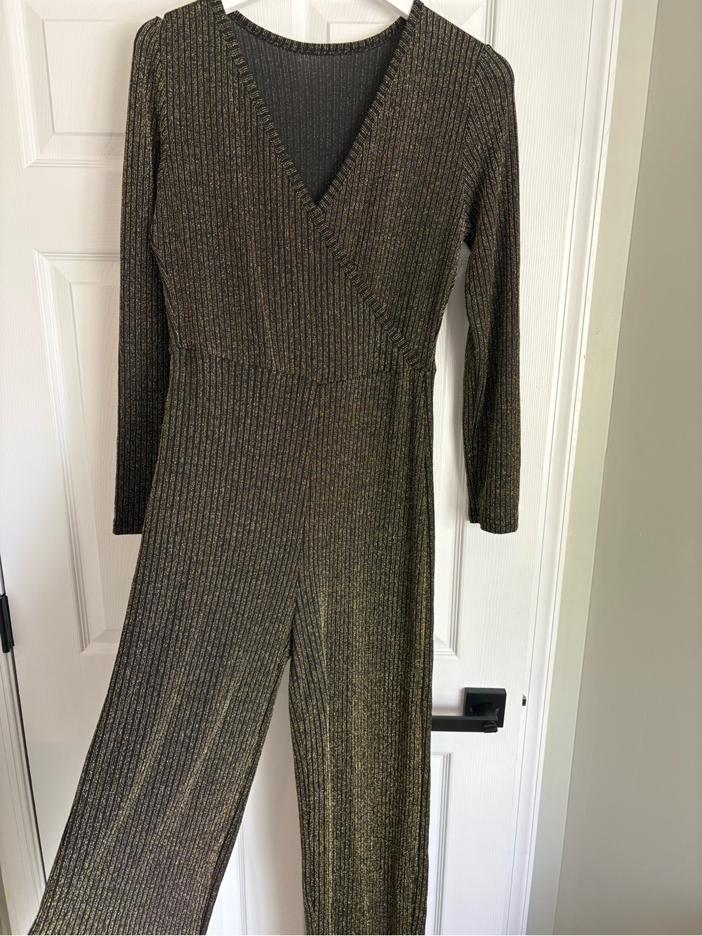 Amazon Gold-Thread Black Wrap Maxi Dress - Picture 2 of 4